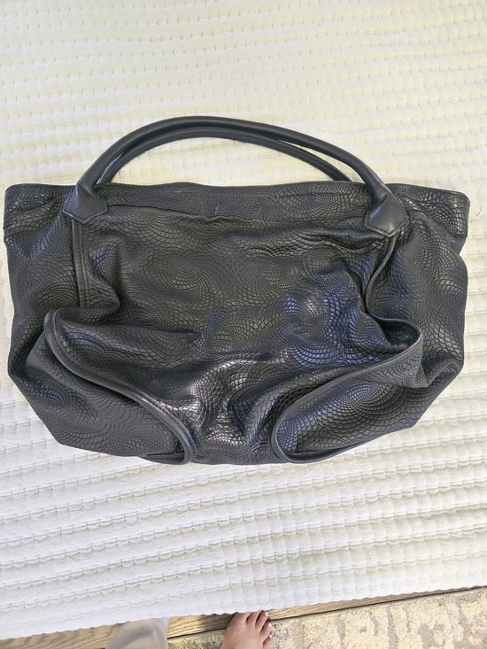 Laura Di Maggio Black Leather Shoulder Bag